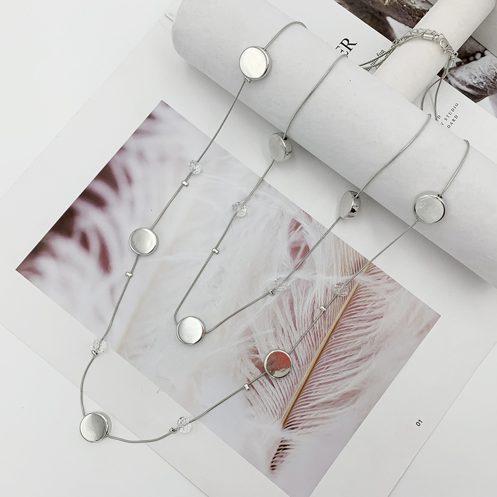 European And American Trend Double-layer Beads Handmade Long Necklace