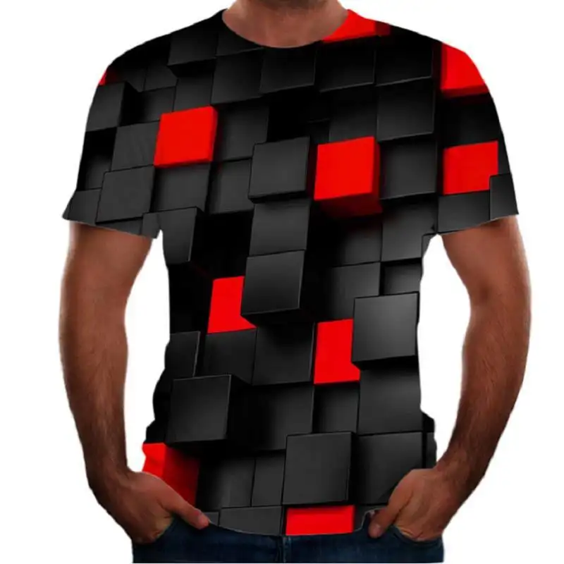 Men's Fashion Casual 3d Print Short-sleeved Tops