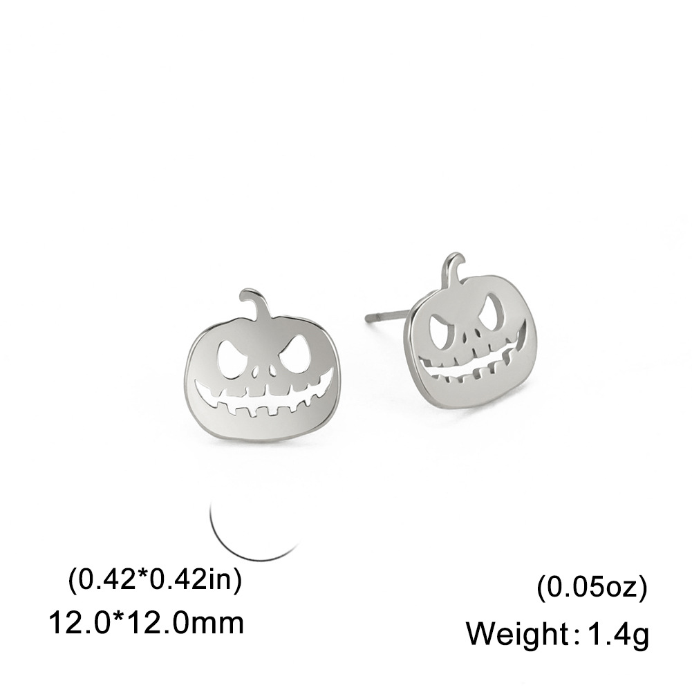 Title 2, Titanium Steel Halloween Pumpkin Hollow Shape 3...