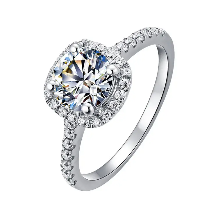 Ladies Moissanite 1 Carat Diamond Ring Luxury