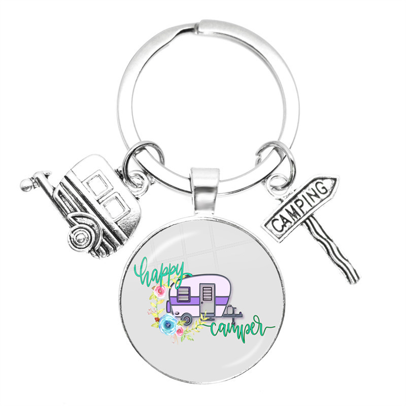 Time Gem Keychain Good Friend Happy Wild Camping Pendant 2 Style - Shop at LoveMi