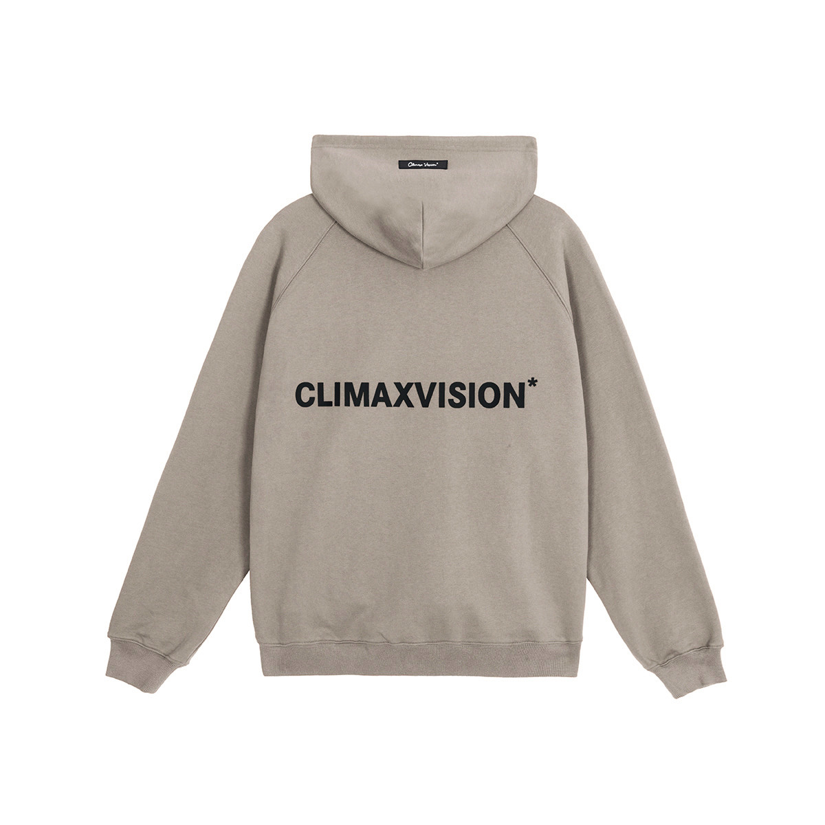 Couple Back Tape Print Zip Hooded Sweatshirt