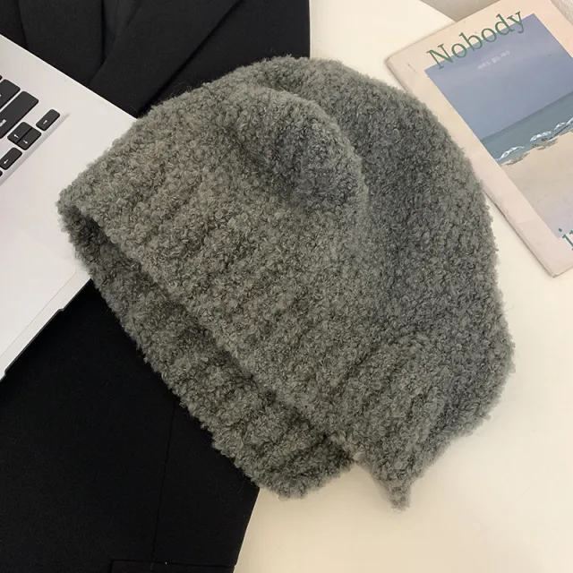 Big headed Foreign style Warm Ear Protection Hat Dark Grey - Shop at LoveMi
