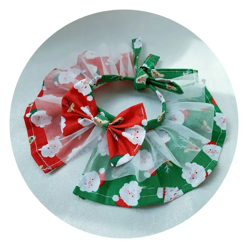 Cat CollarChristmas Pet Dog Red Scarf Medium And Large
