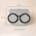 Black Glasses Cat With White