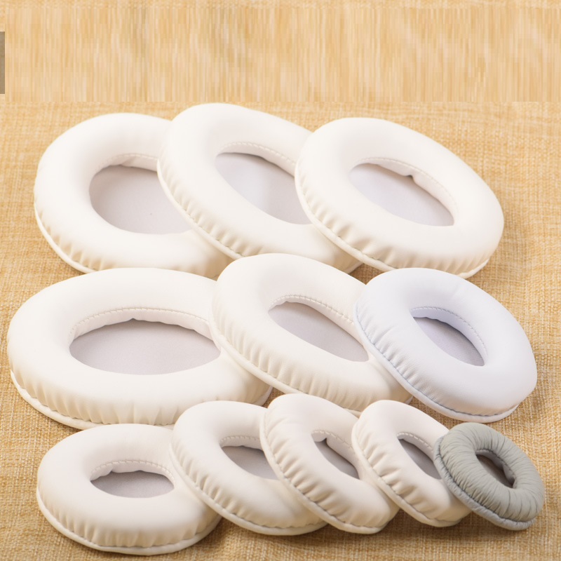 Round Earphone 45-110mm Sponge Sleeve Leather Earmuffs - Image 4