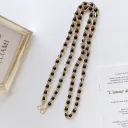 Black Bead Gold Chain