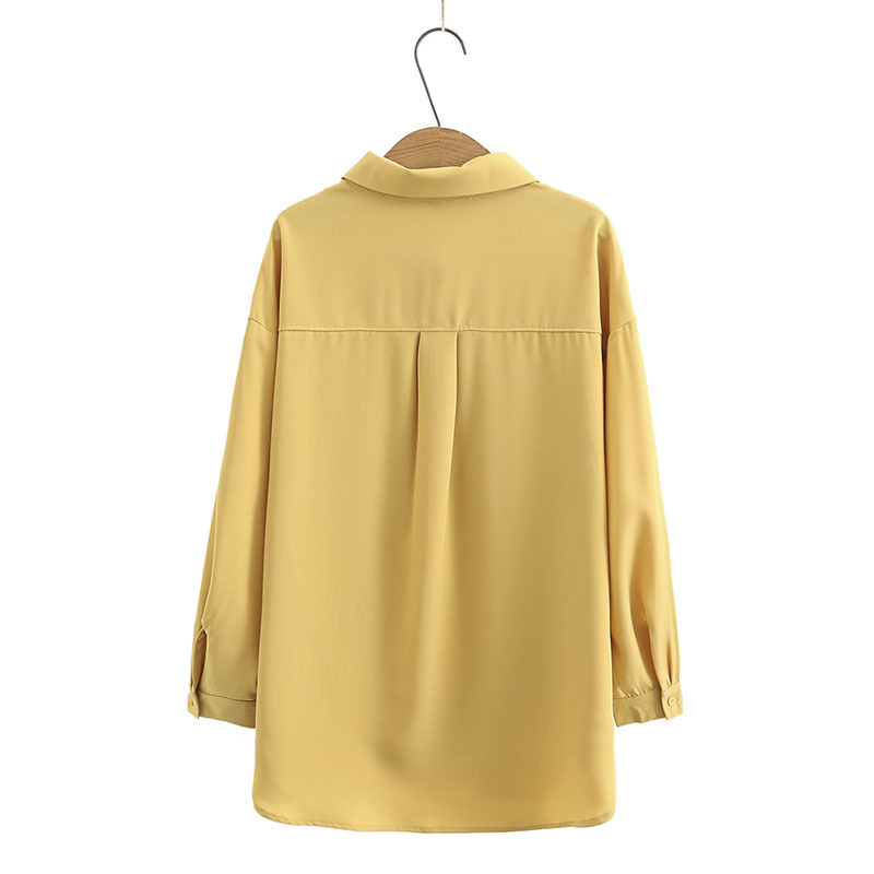 Title 8, Simple Solid Color Long-sleeved Shirt With Two ...