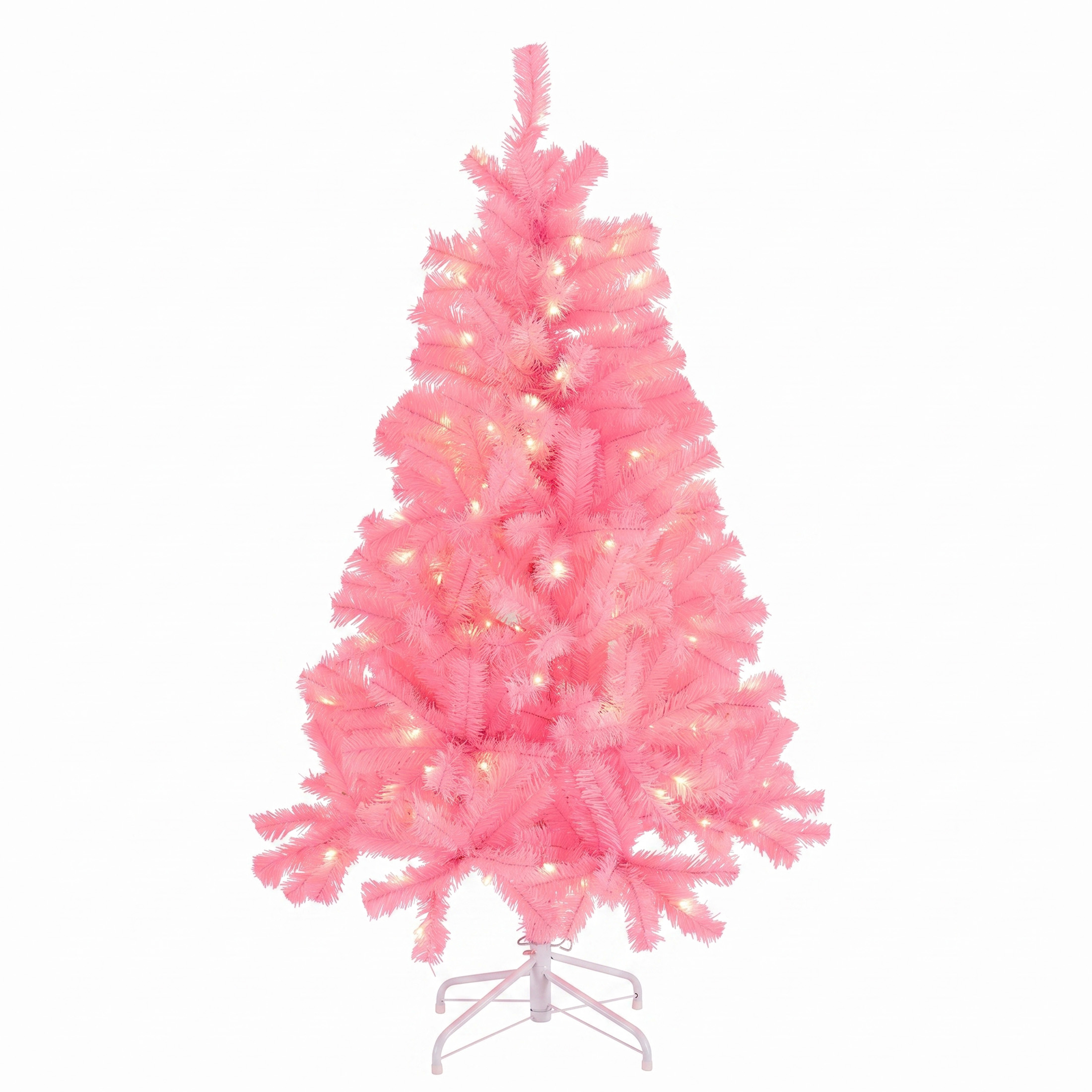 Prelit Christmas Tree, Realistic Spruce, With Metal Stand 5