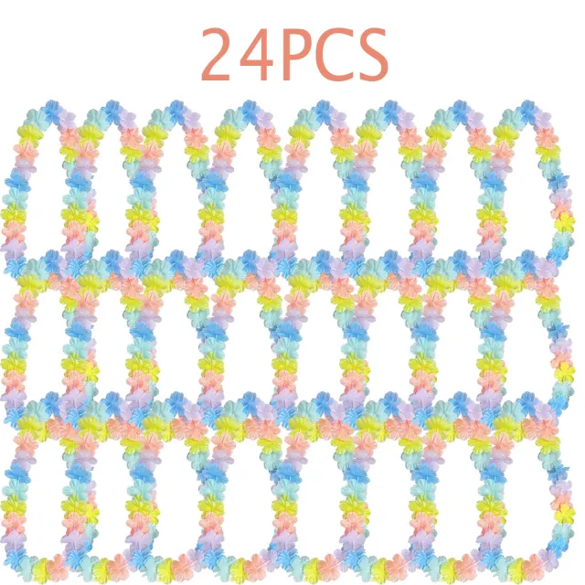 Artificial Hawaiian Party Flower Leis Luau Wreath Set W13471060 - Shop at LoveMi