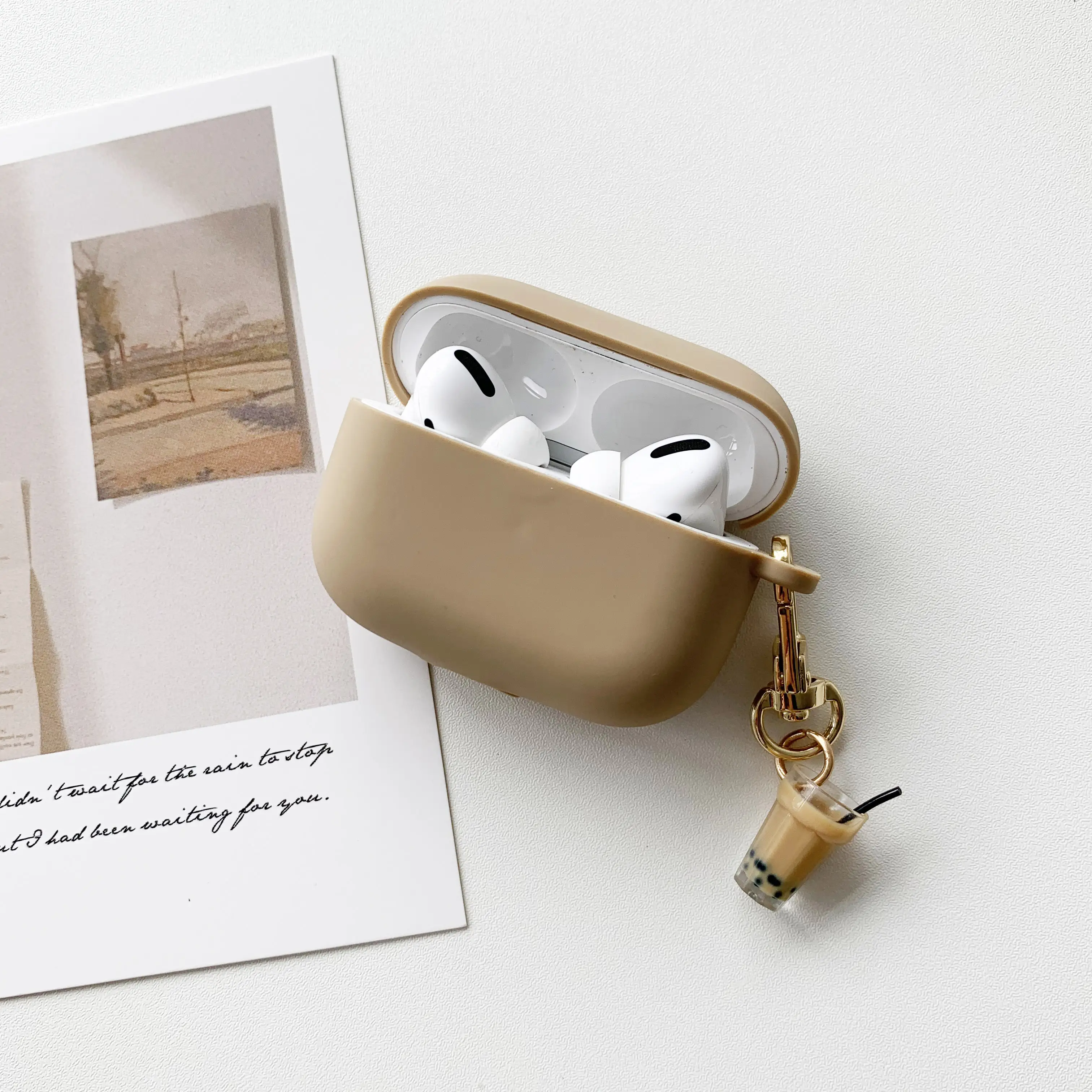 Airpods123 Generation Pro Cover Boba Milk Tea Pendant
