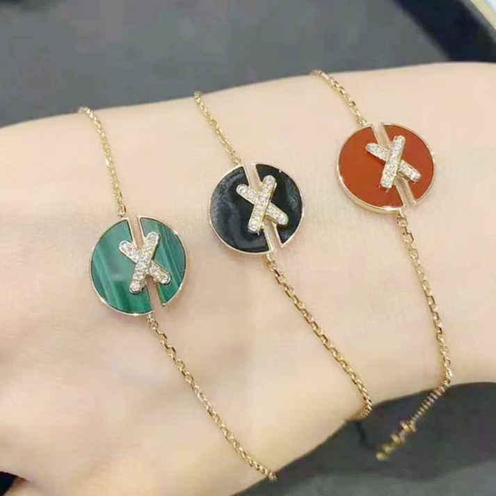 New Cross Round Bracelet Women X Shape Circle Pendant