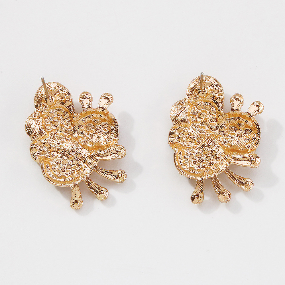 Little Bee Cute And Fun Full Rhinestone Ear Studs