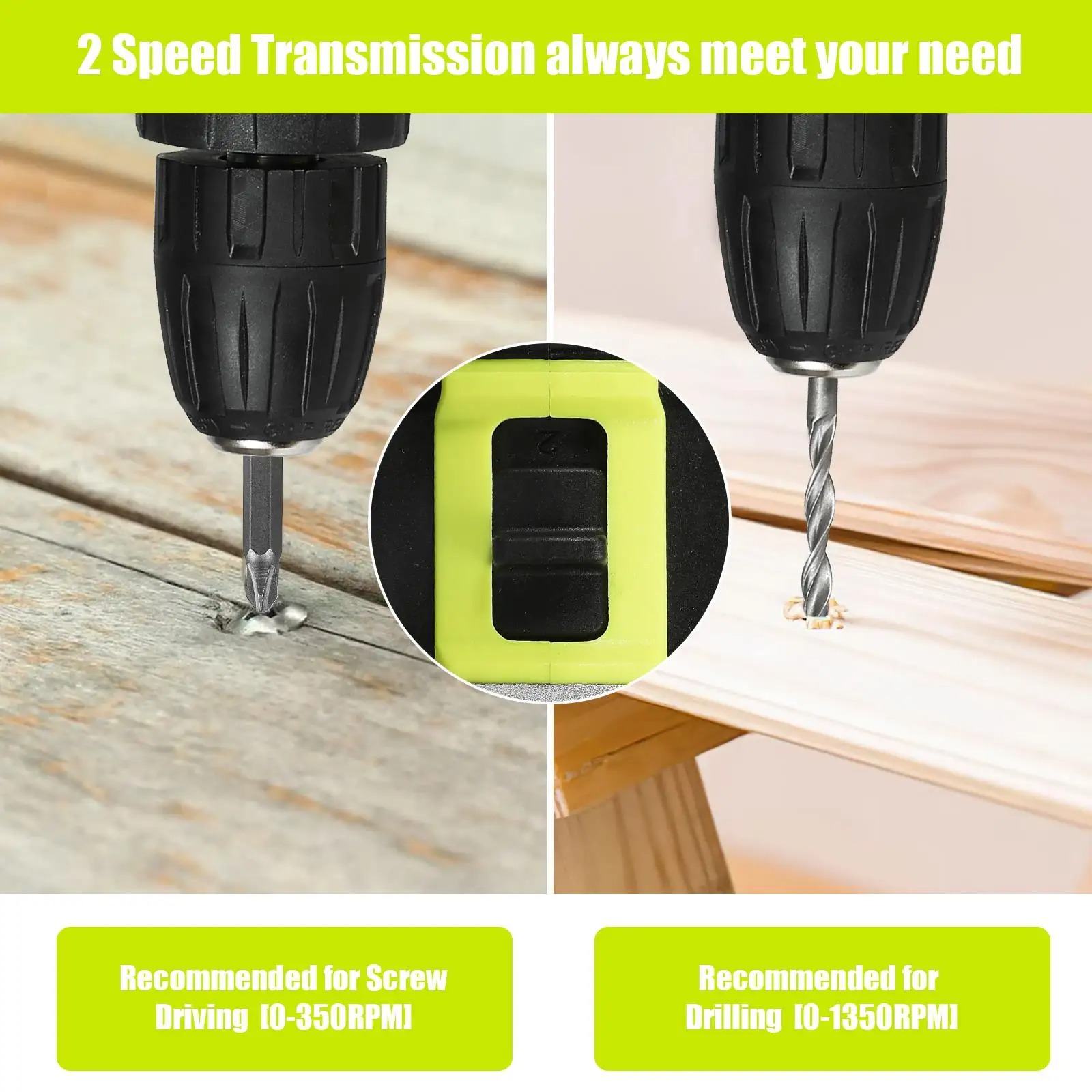 21V Battery Impact Drill Electric Screwdriver Electric Hammer Drill Mini Wireless Hand Drill Lithium-Ion Battery Power Tools