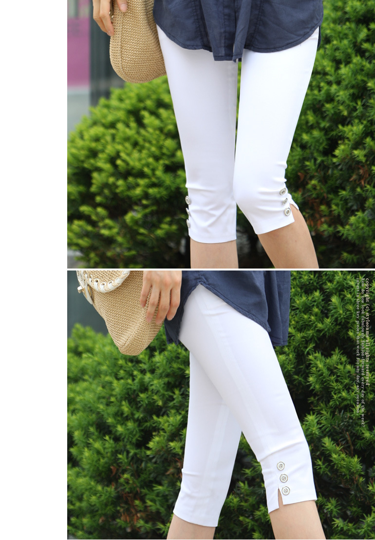 Plus Size Women's Leggings Casual Cropped Pants