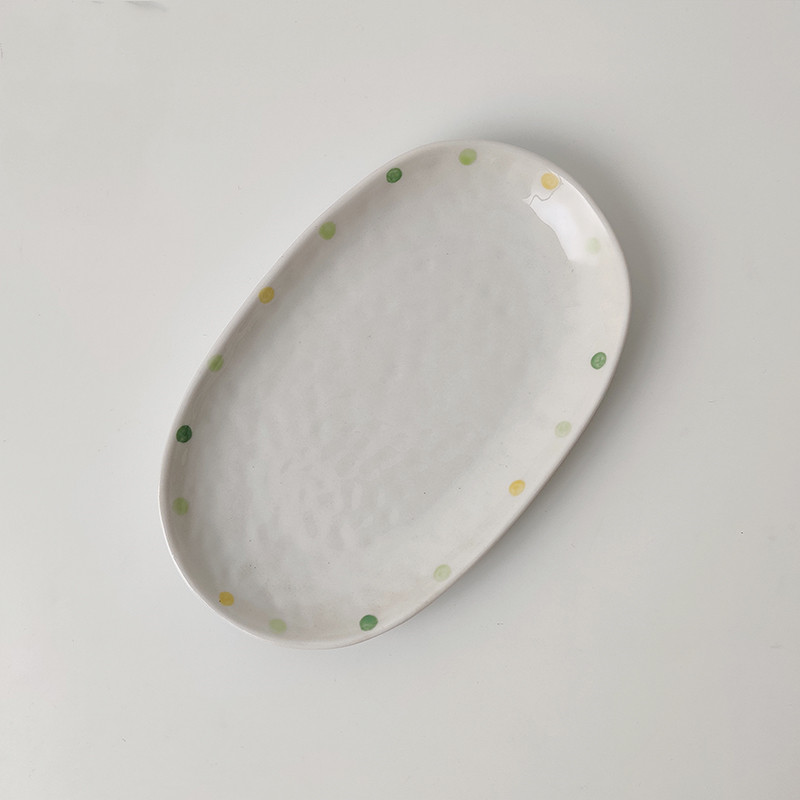 Oval long plate