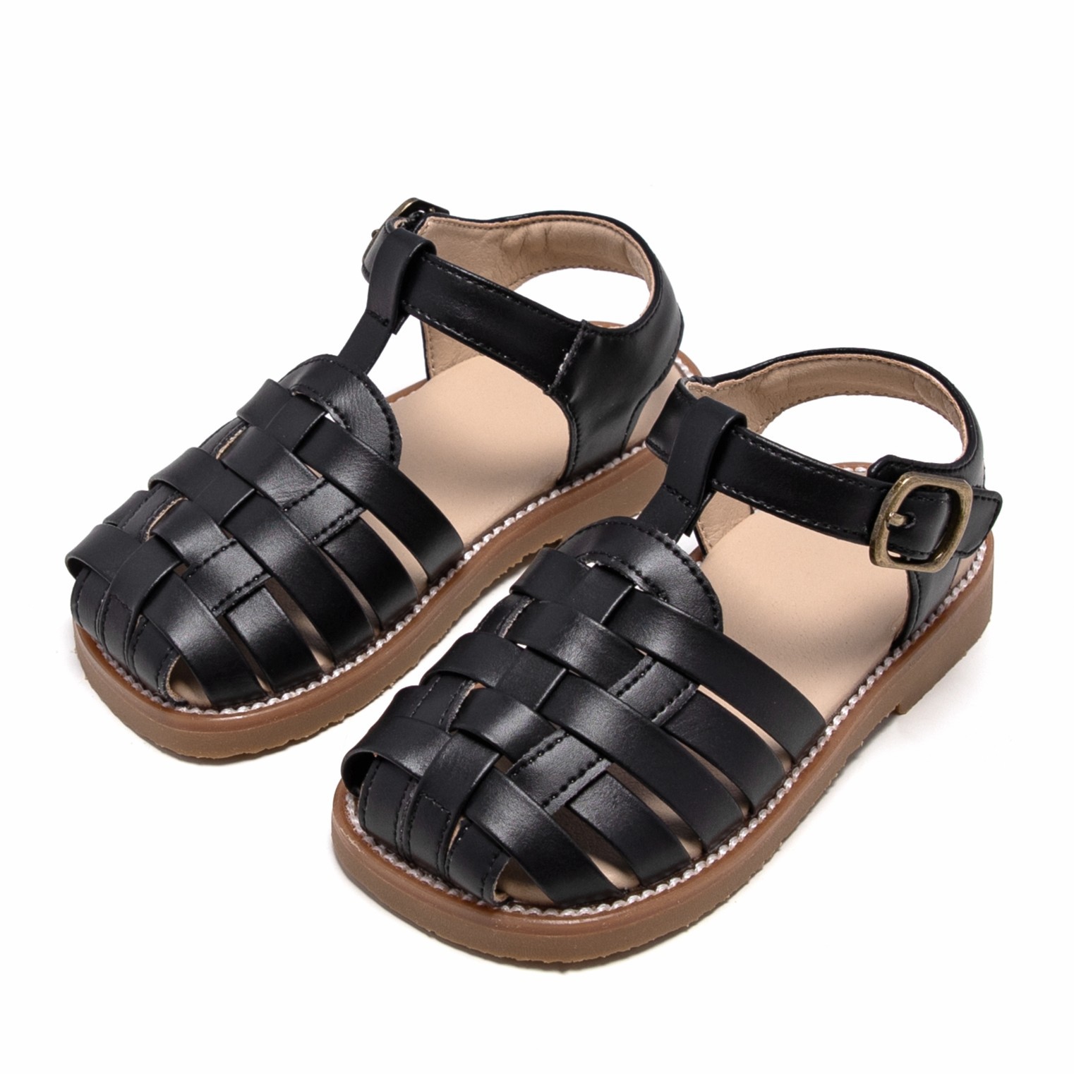 Title 2, Summer Girl All-match Retro Closed Toe Woven Sa...