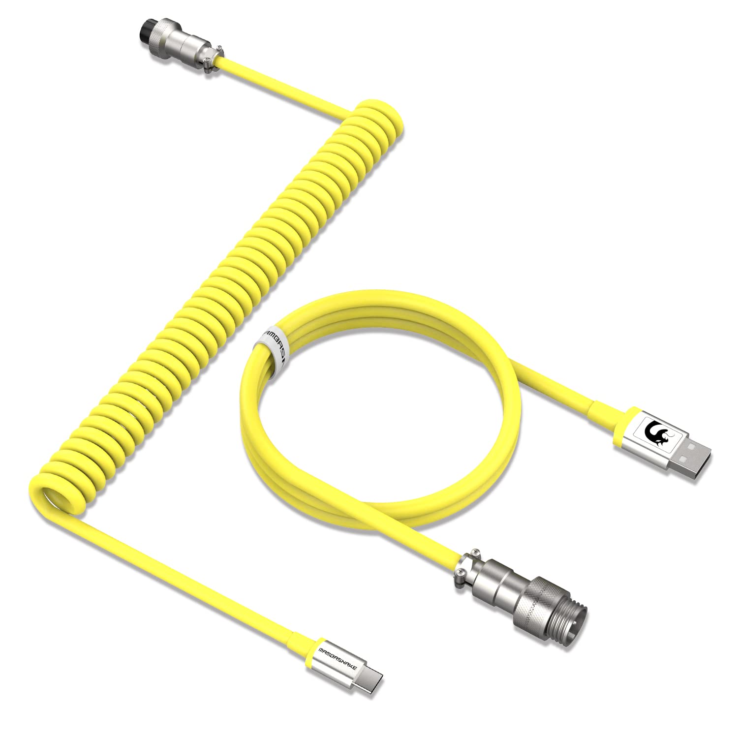Yellow Type C Cable, Charging Cable, Data Transfer Cable For Mobile Phone, Keyboard - Image 1