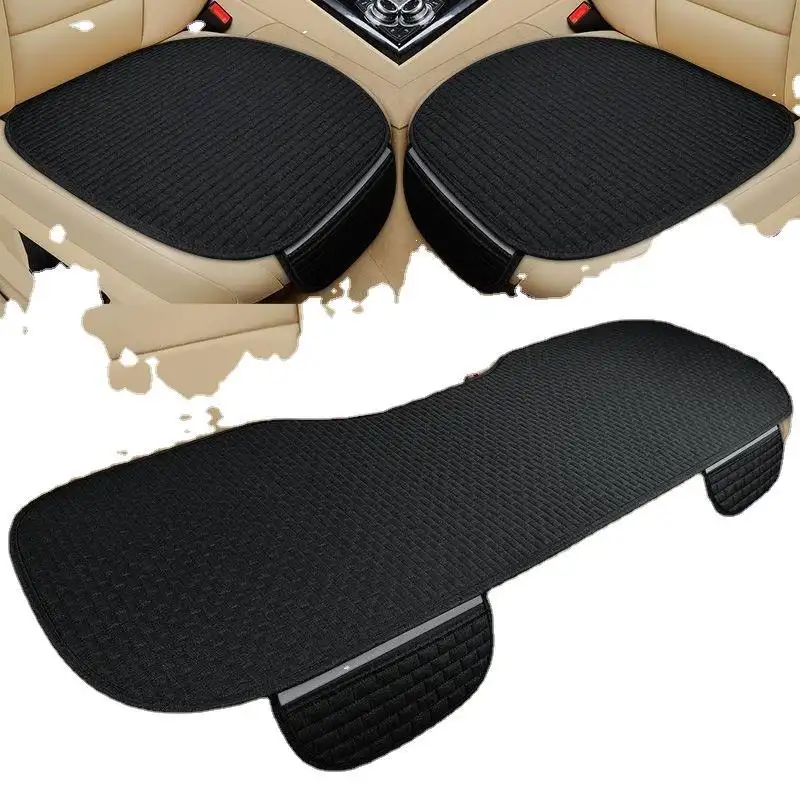 Linen Car Cushion Four Seasons Universal Single Piece Three Piece Set