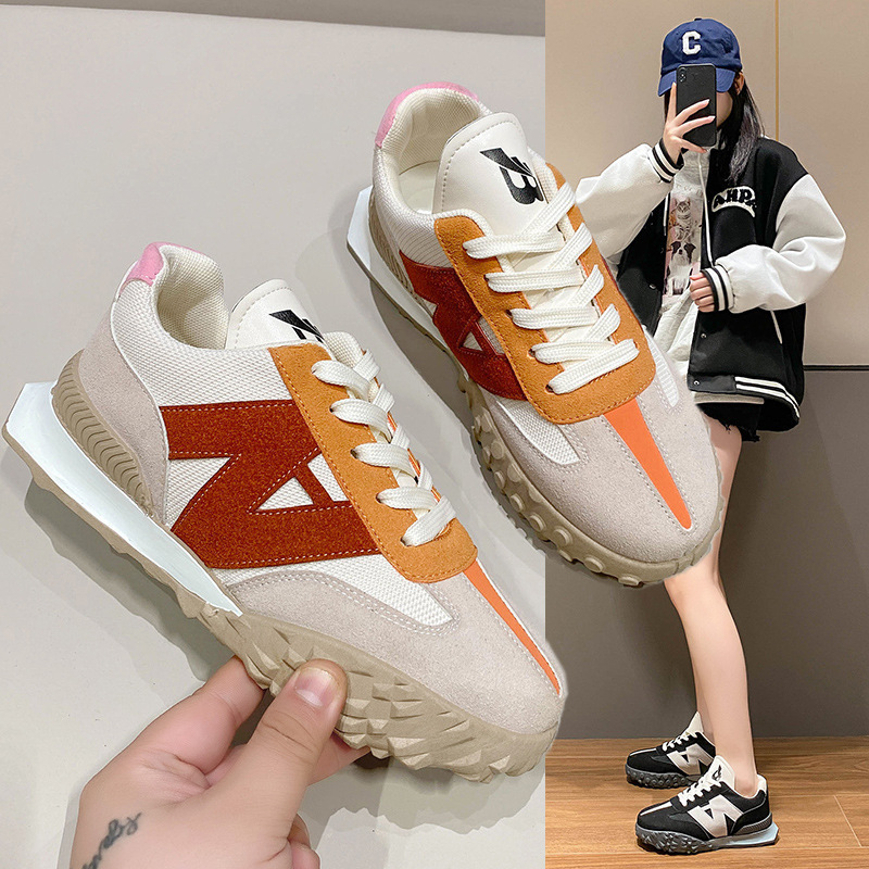 Title 6, New Low-cut Fashion Color Block Platform Shoes