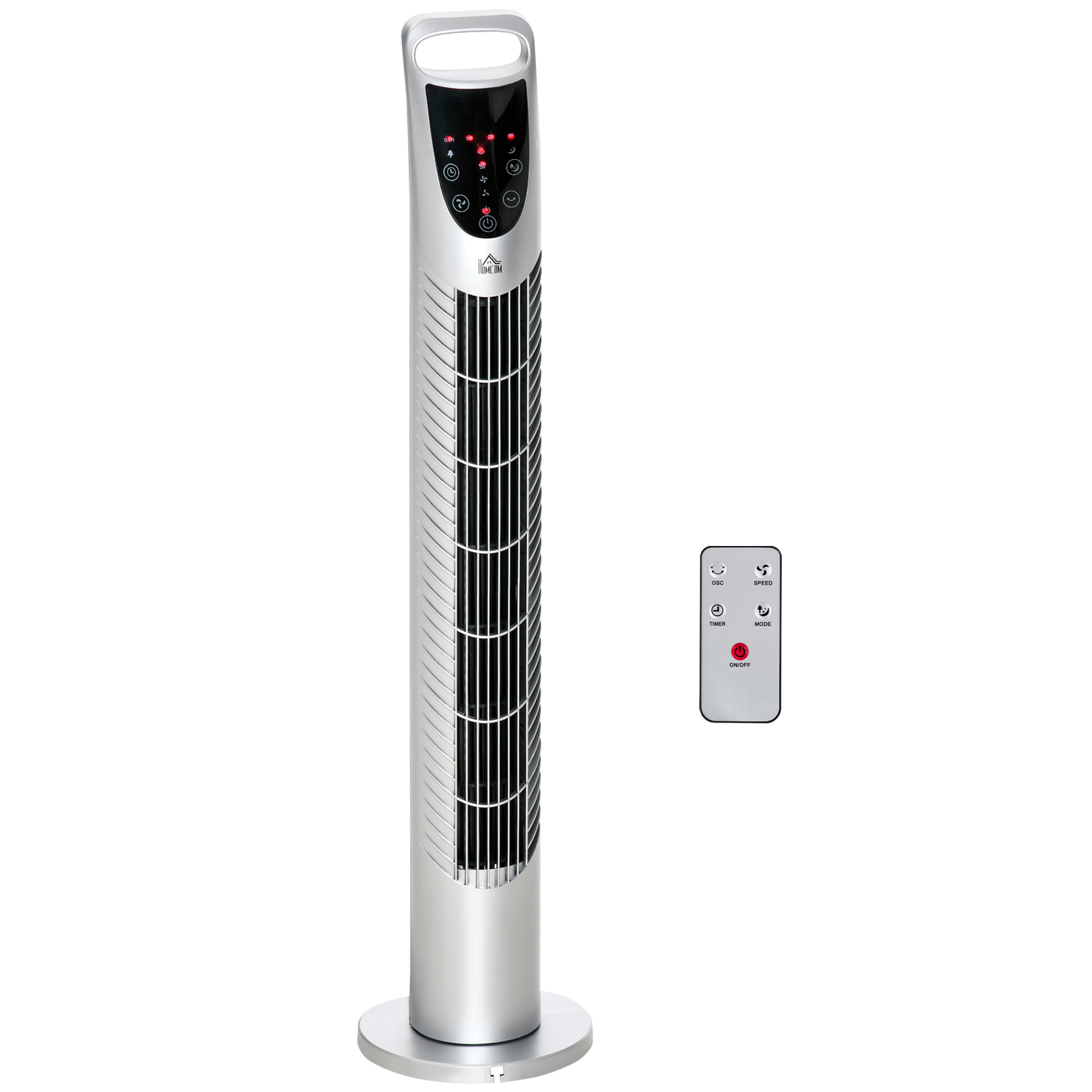31 Oscillating Tower Fan With Remote Control, 7.5H Timer, 3 Speed 3 Modes, Electric Floor Standing Cooling Fan For Home Bedroom Office, Silver This Product Is Prohibited From Sale On Amazon.