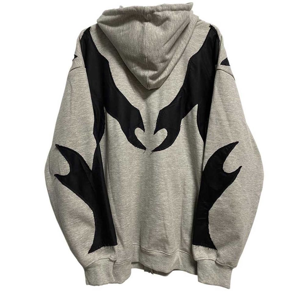 Hoodie Round Neck Loose Letters Hot Drilling Zipper Cardigan Sweater Plus Fleece