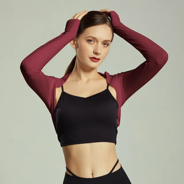 Cardigan Fitness Coat Short Elegant Small Waistcoat Women Red - Shop at LoveMi