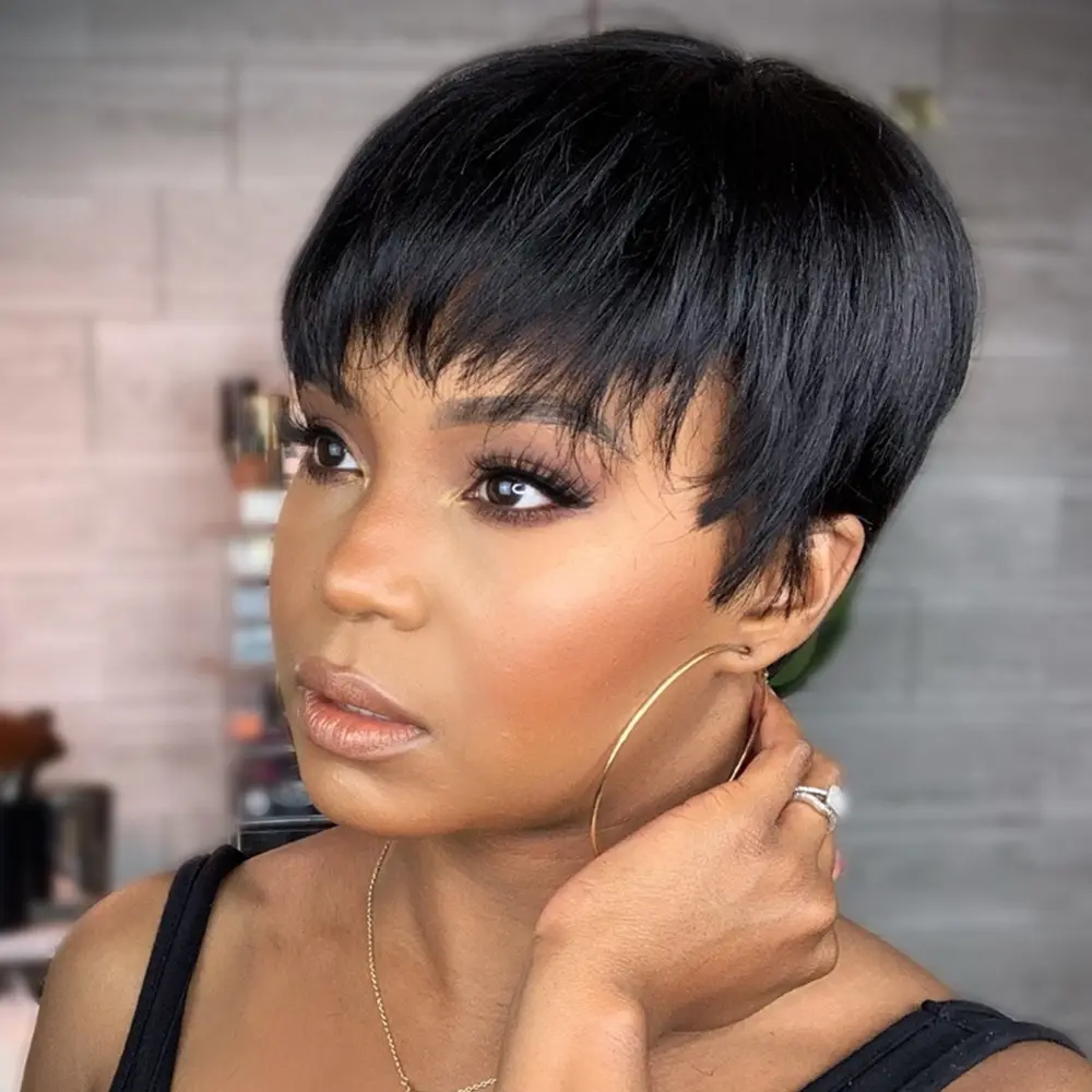 Short Pixie Cut Human Hair Wig