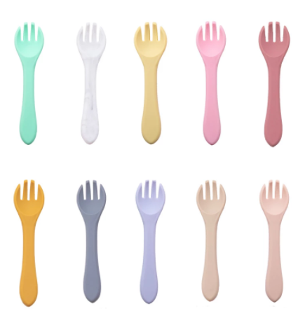 Title 1, Food Grade Baby Feeding Tableware Silicone Fork