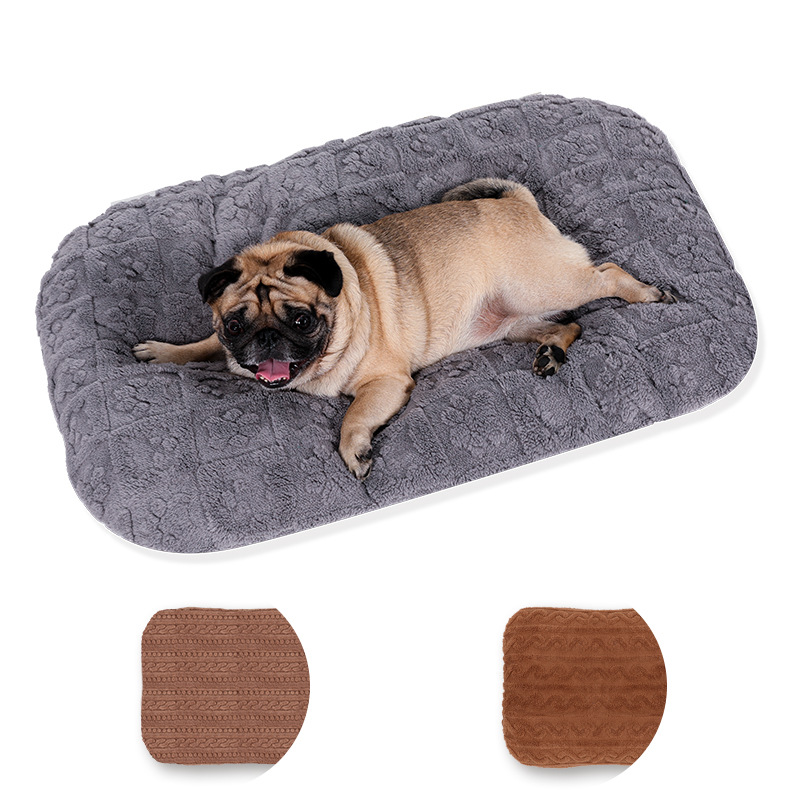 Title 2, Flannel Pet Bed Soft Plush Sofa Warm Thick Dog ...