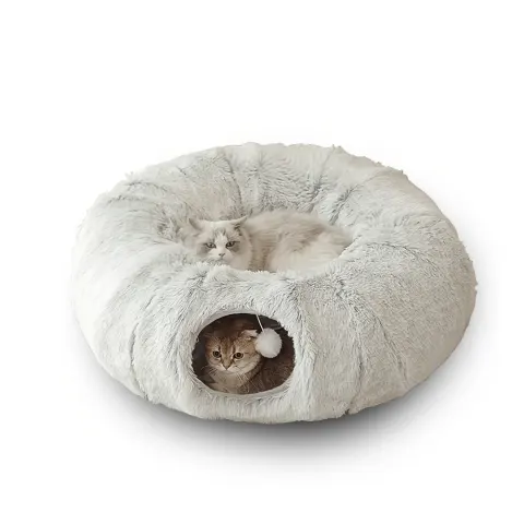 Winter Cat Nest Cat Tunnel Round Plush Warm Pet