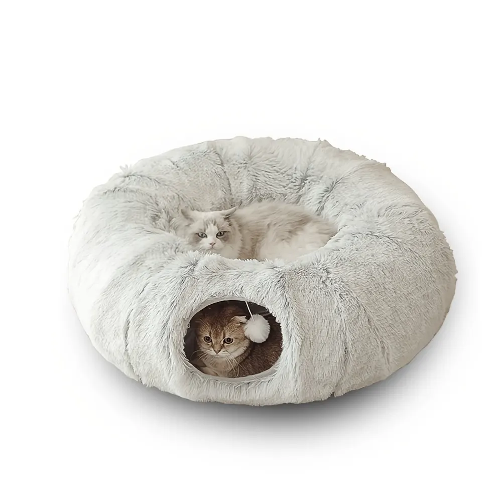 Winter Cat Nest Cat Tunnel Round Plush Warm Pet