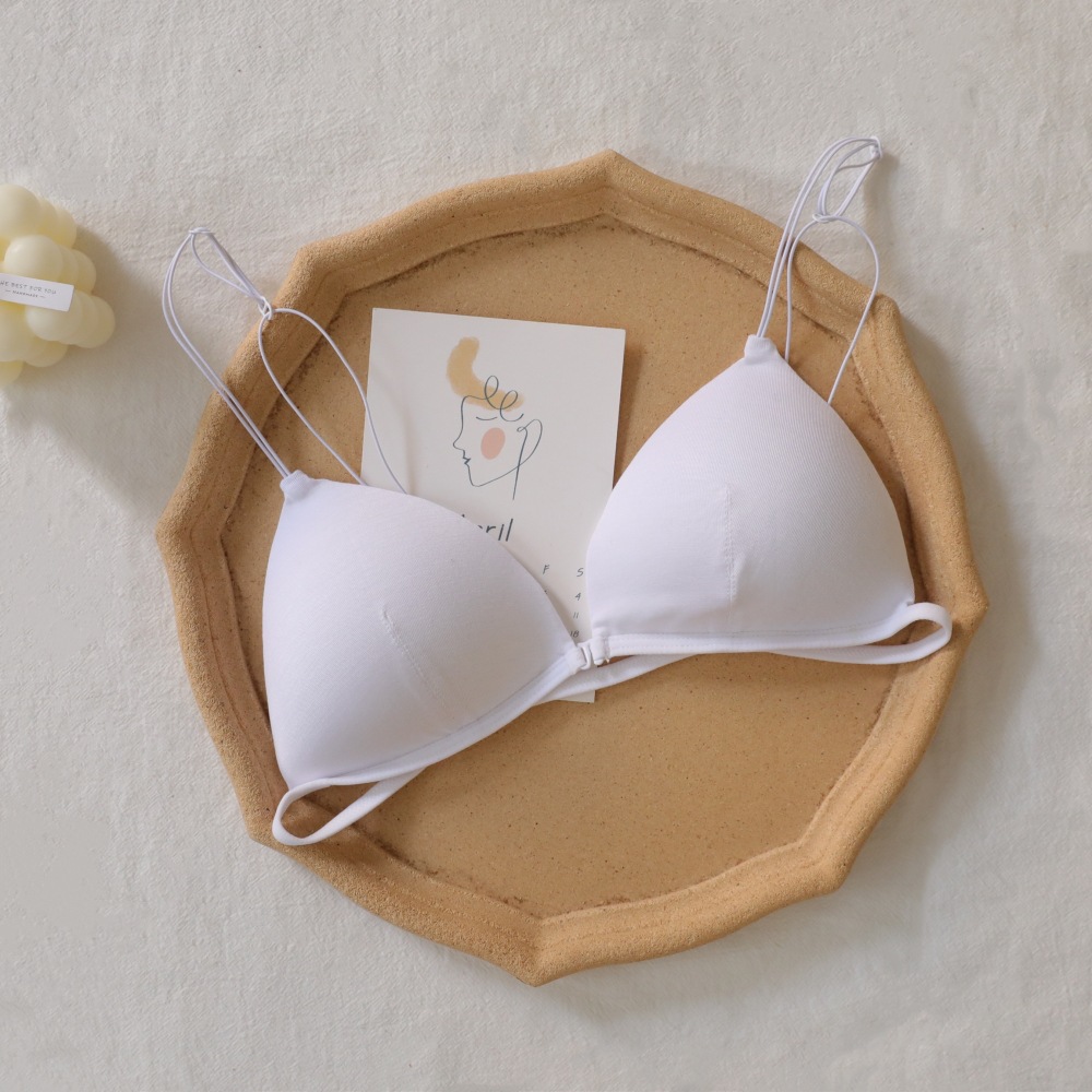 Title 3, No Steel Ring Underwear Front Button Bra Set