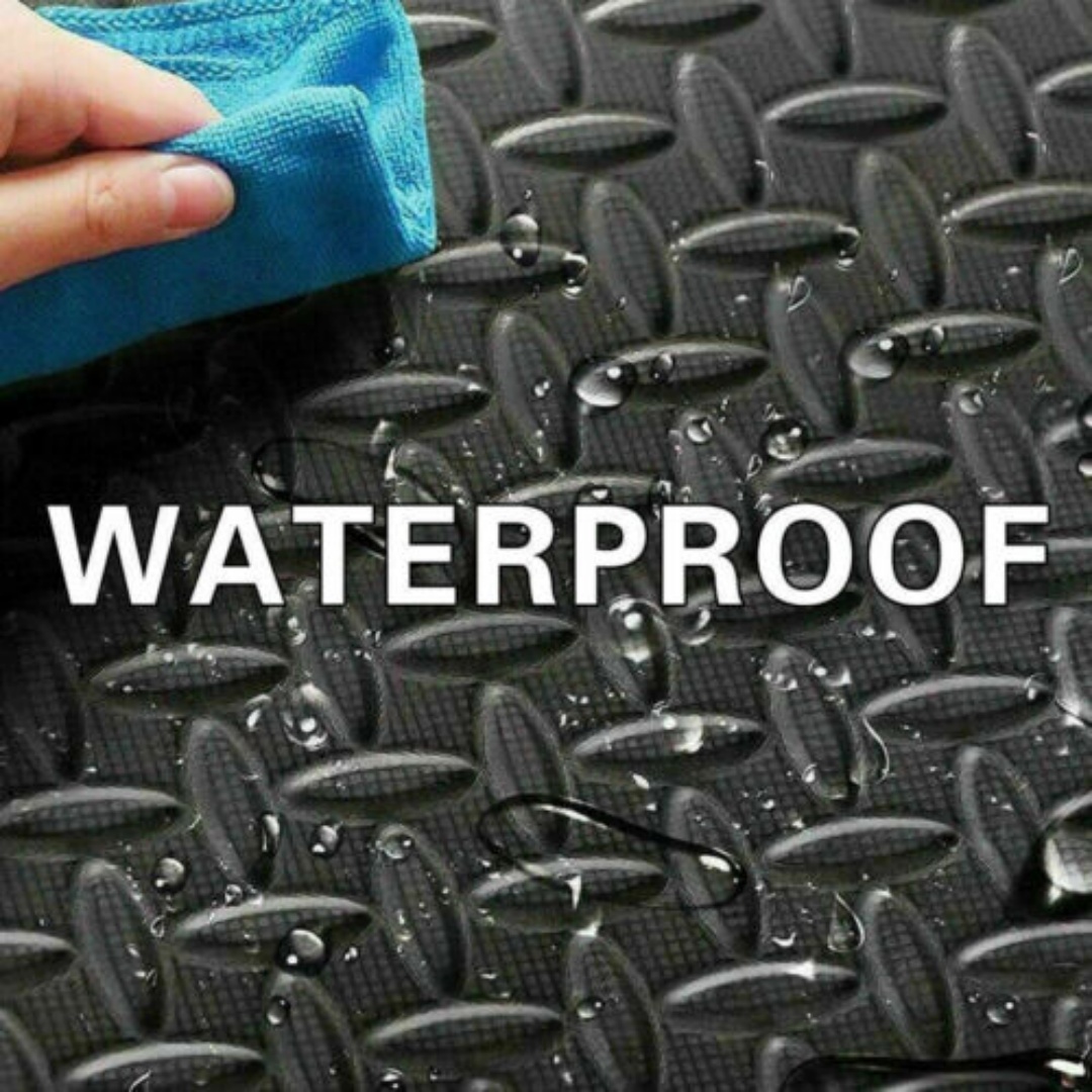 Interlocking Heavy Duty EVA Foam Gym Flooring Mat Floor Mats Tiles 60x60cm--Black-6pcs 7
