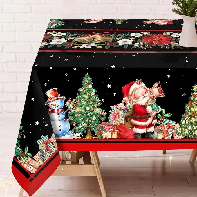 Christmas Tablecloth 60 X 140 Inch, Vintage