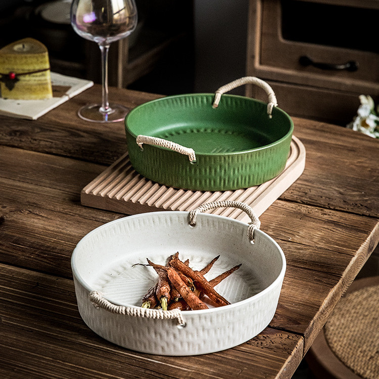 Title 6, Household Handmade Binaural Ceramic Tableware Bowl