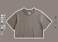 Pure Sweet Cool Hip Hop Dance Short Sleeve - Coffee - View 1