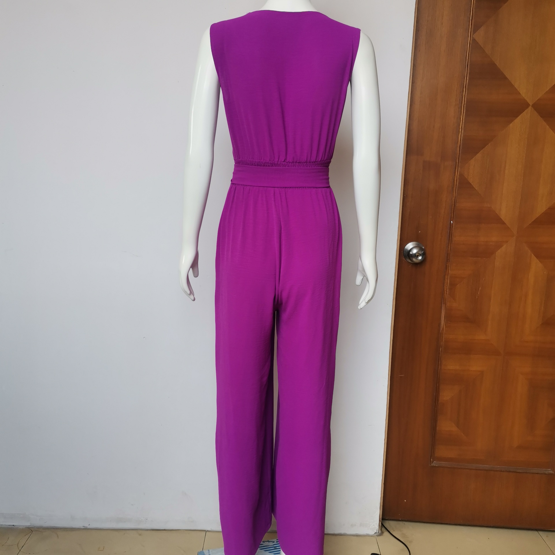 High Waisted Loose Fitting Wide Leg Women's Jumpsuit