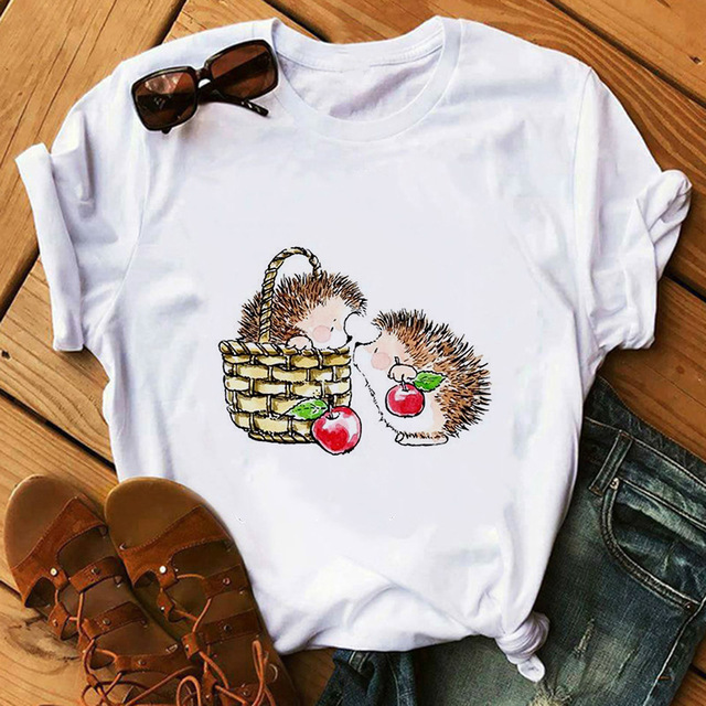 Title 9, Short-sleeved T-shirt Cartoon Cute Little Hedge...