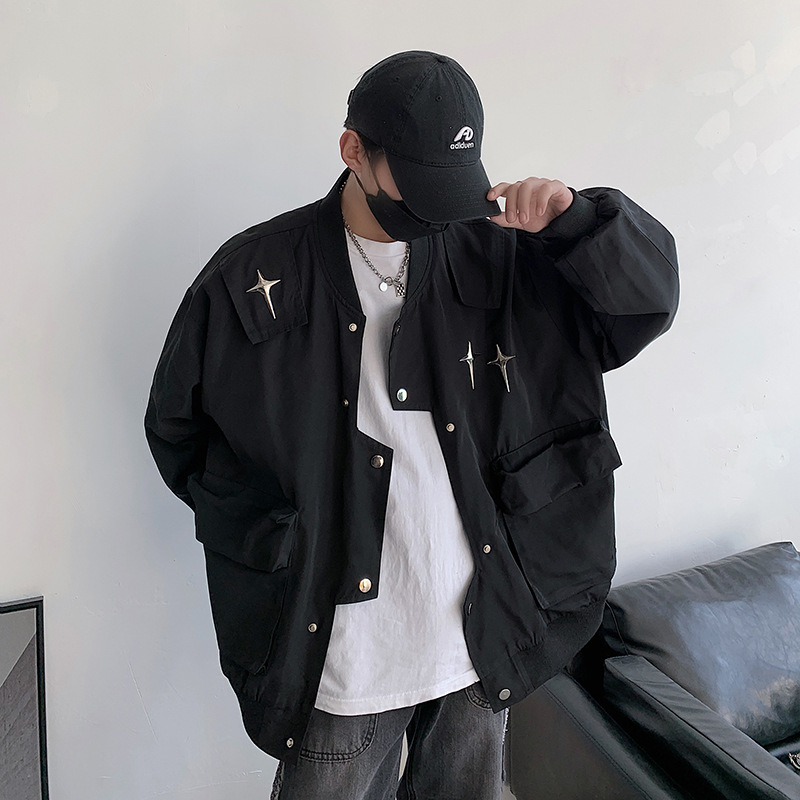 Men's Coat Street Hip-hop Loose Irregular Casual Jacket