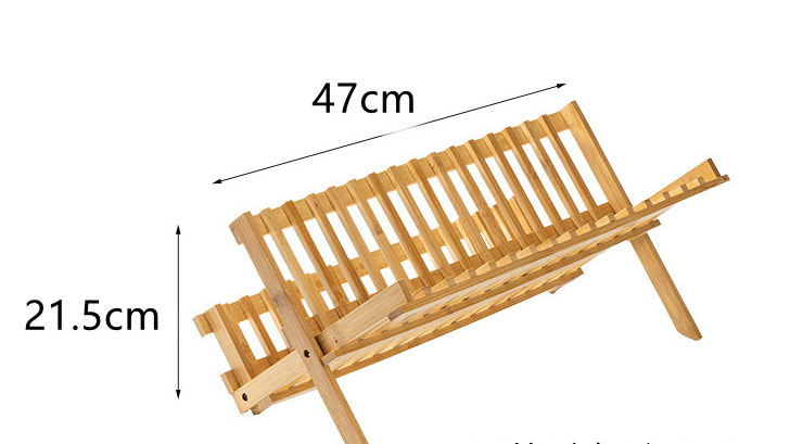 Title 1, Dish Rack Drain Rack Kitchen Double Bamboo Vent...