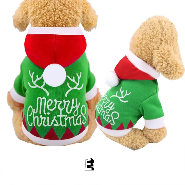 Christmas Pet Supplies Clothes Cat Cotton Clothes Green - Shop at LoveMi