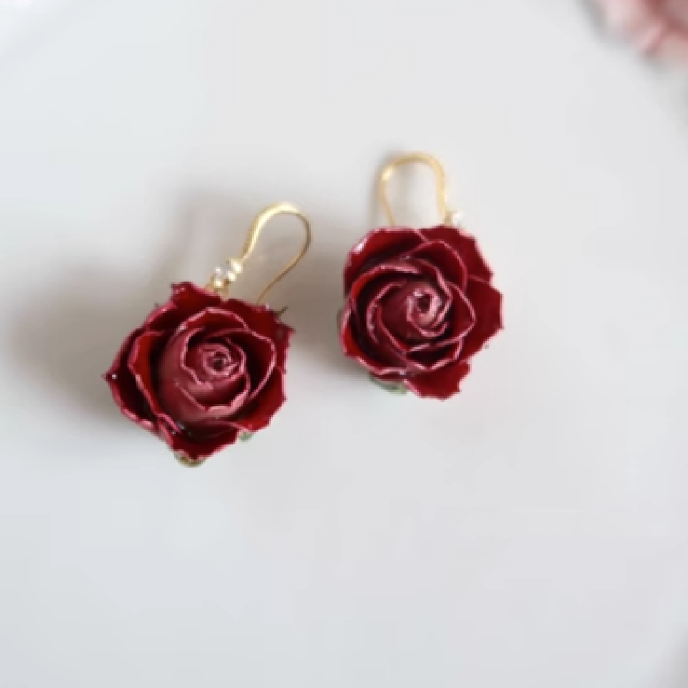 Title 1, New Fashion Summer Rose Earrings, a stylish and...