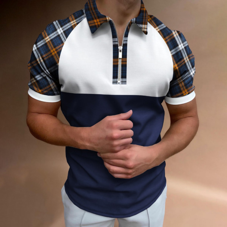 Title 6, Camiseta polo masculina casual, manga curta, co...