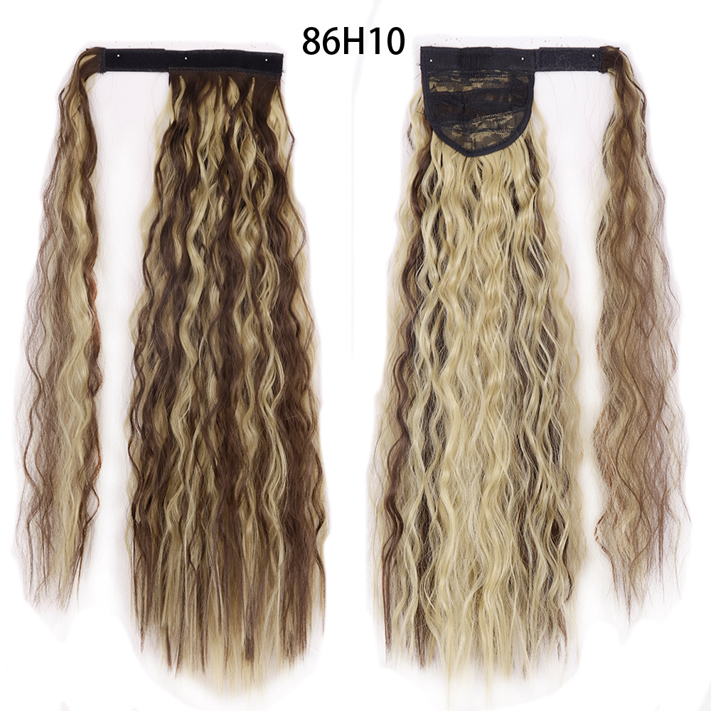 Ponytail Wig Water Wave Velcro Banding Chemical Fiber High Temperature Silk — foto 18