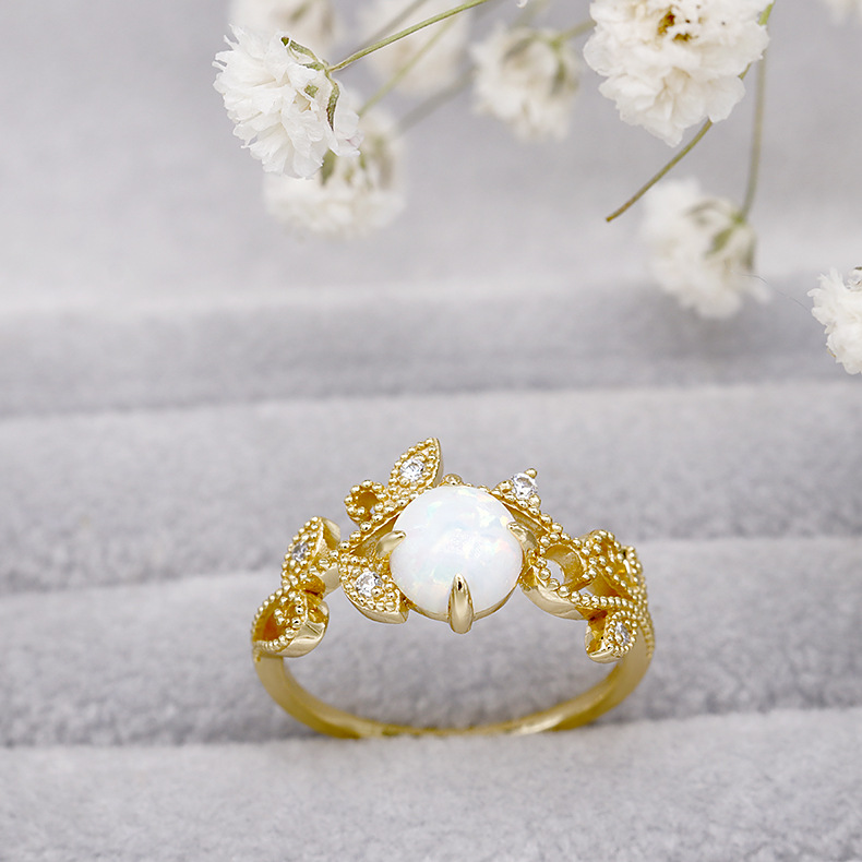 Title 5, Damenmode Vine Opal Fingerring weiblich