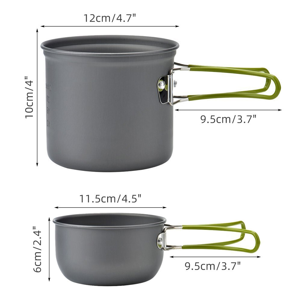 Outdoor Portable Camping Cookware Set Hiking Cooking Pot Gas Stove Tableware Kit, photo 2