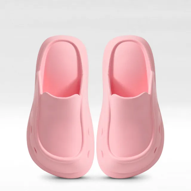 Baotou Thick Bottom Fashion Slippers Outerwear Home Shoes EVA Non slip Casual Beach Shoes Pink - Shop at LoveMi