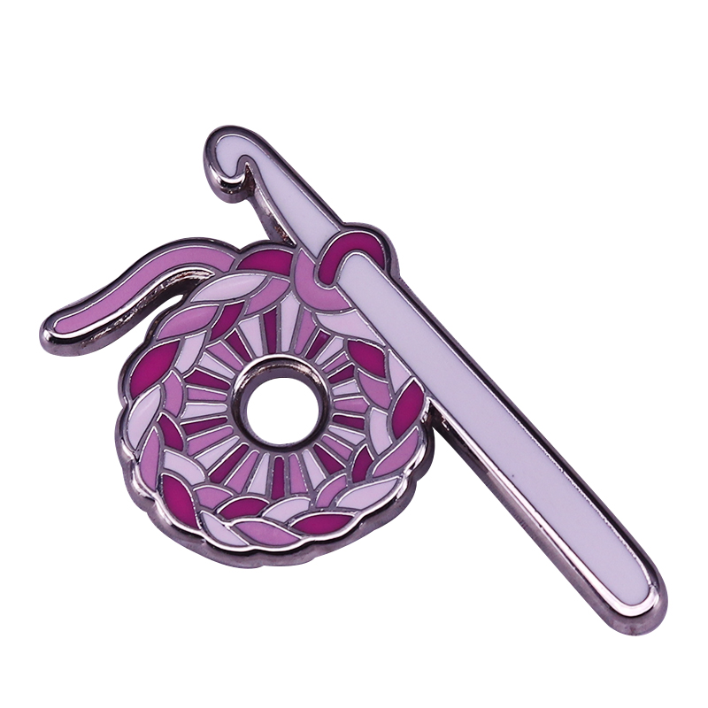 Enamel Knit Badge Brooch, picture 11 of 12