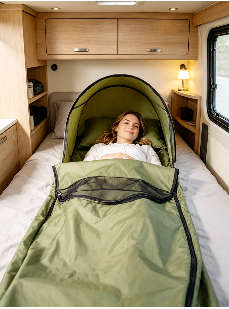 3D Sleeping Bag For One Or Two People Portable Lightweight, Mosquito-Proof  And Dirt-Resistant Tent Sleeping Bag Cover For Outdoor Camping — foto 12